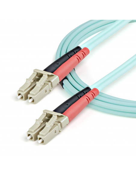 StarTech.com Cavo di rete patch Duplex in fibra ottica multimodale LSZH 50/125 da 10 Gb 1m LC-LC - acqua