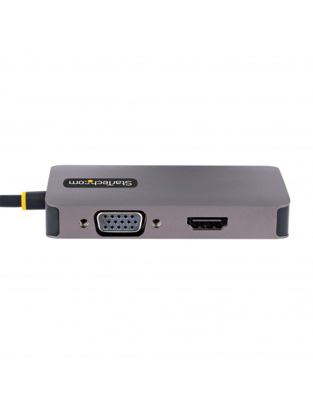 StarTech.com Adattattore USB C a HDMI DVI o VGA, Adattatore video multiporta fino a 4K 60Hz, Compatibile con Thunderbolt 3 e 4, 