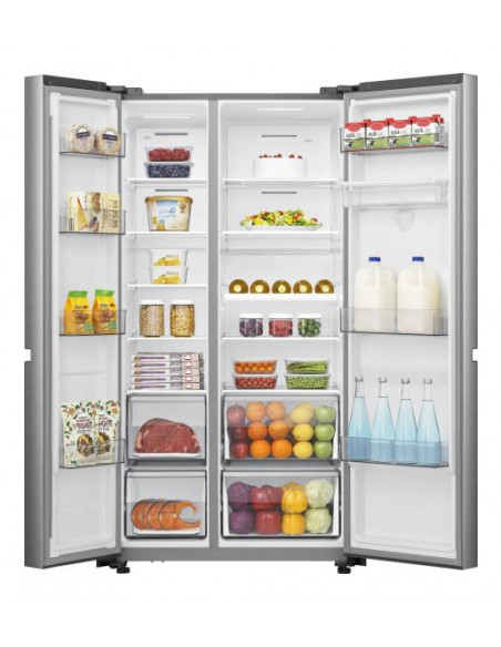 Hisense RS840N4WCE frigorifero side-by-side Libera installazione 649 L E Acciaio inox