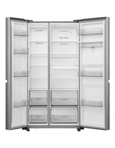 Hisense RS840N4WCE frigorifero side-by-side Libera installazione 649 L E Acciaio inox