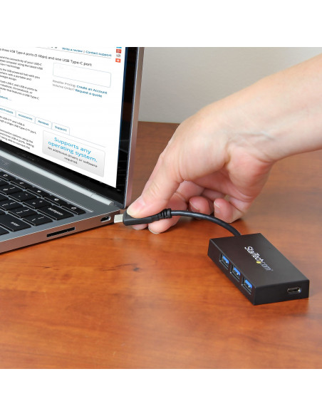 StarTech.com Hub portatile USB 3.1 Gen 1 a 4 porte - USB-C a 3 USB-A e 1 USB-C