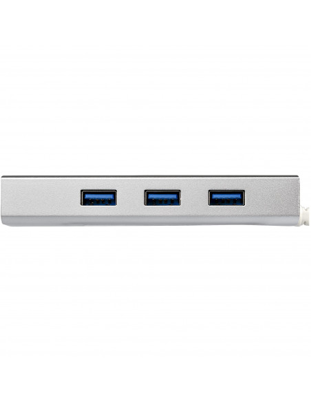 StarTech.com Hub USB a 3 porte con Ethernet, 3 porte USB-A, Gigabit Ethernet/GbE, USB 5Gbps, alimentato tramite USB, hub USB 3.0