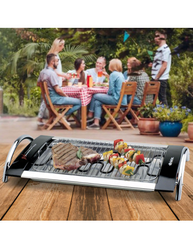 Ariete 732 Churrasco Grill - Doppia griglia con vassoio in alluminio. Potenza 2000w. Regolazione temperatura da 60° a 250°