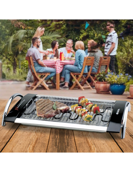 Ariete 732 Churrasco Grill - Doppia griglia con vassoio in alluminio. Potenza 2000w. Regolazione temperatura da 60° a 250°