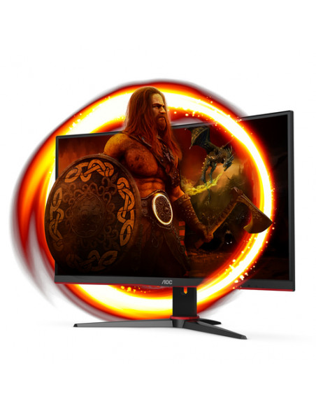 AOC G2 C24G2AE/BK Monitor PC 59,9 cm (23.6") 1920 x 1080 Pixel Full HD LED Nero, Rosso