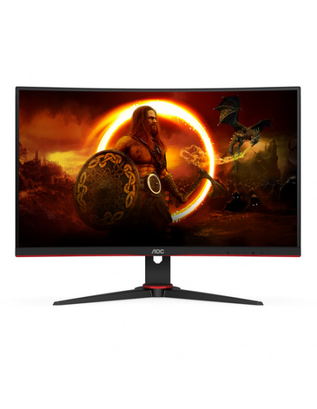 AOC G2 C24G2AE/BK Monitor PC 59,9 cm (23.6") 1920 x 1080 Pixel Full HD LED Nero, Rosso