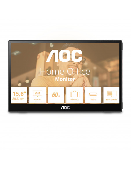 AOC T2 16T3EA Monitor PC 39,6 cm (15.6") 1920 x 1080 Pixel Full HD Nero