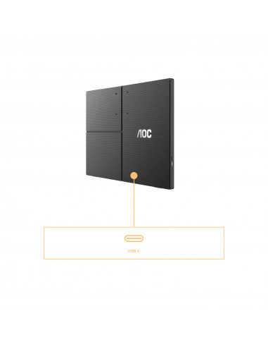 AOC T2 16T3EA Monitor PC 39,6 cm (15.6") 1920 x 1080 Pixel Full HD Nero