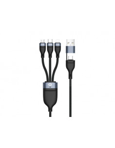 Conceptronic ETTA06B15 cavo USB USB 2.0 1,5 m USB C USB C/Micro-USB B/Lightning Nero
