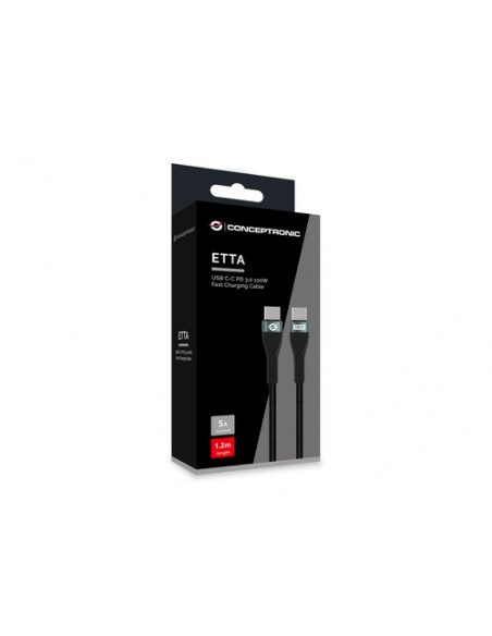 Conceptronic ETTA01B12 cavo USB USB 2.0 1,2 m USB C Nero