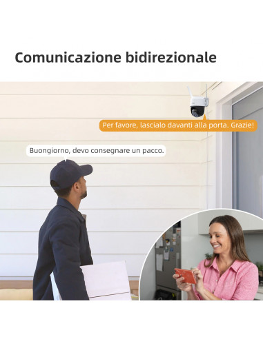 Imou Cruiser 4Mp Telecamera Motorizzata Wifi da esterno con Visione Notturna a colori - Sirena - Faretti