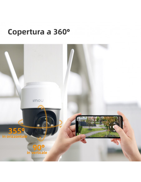 Imou Cruiser 4Mp Telecamera Motorizzata Wifi da esterno con Visione Notturna a colori - Sirena - Faretti