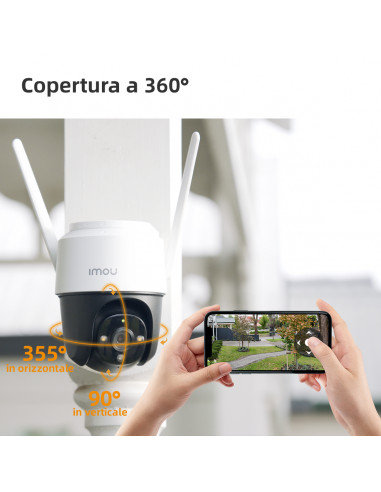 Imou Cruiser Telecamera Motorizzata Wifi da esterno 2Mp con Visione Notturna a colori - Sirena - Faretti