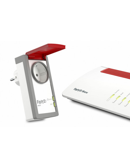 FRITZ!DECT 210 INT presa intelligente 3450 W Grigio, Rosso, Bianco