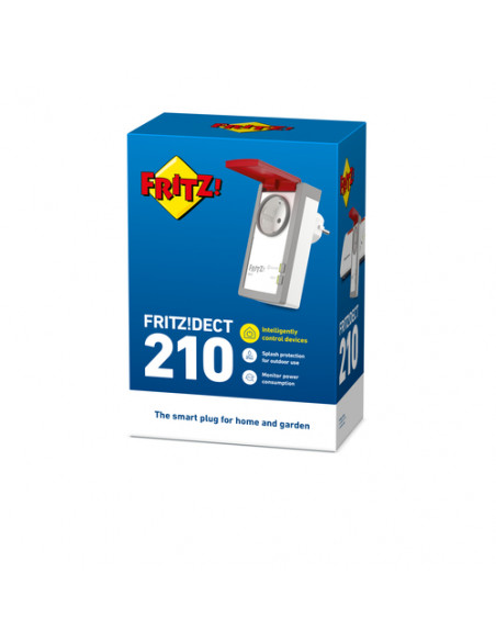 FRITZ!DECT 210 INT presa intelligente 3450 W Grigio, Rosso, Bianco