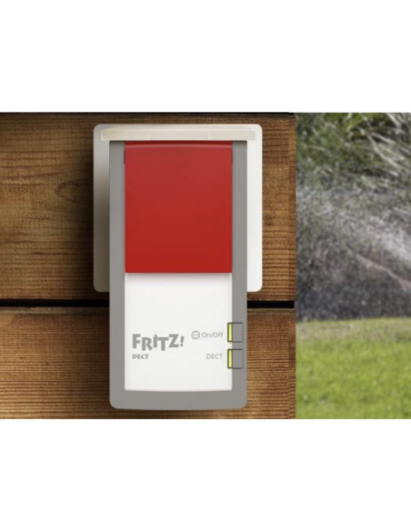 FRITZ!DECT 210 INT presa intelligente 3450 W Grigio, Rosso, Bianco