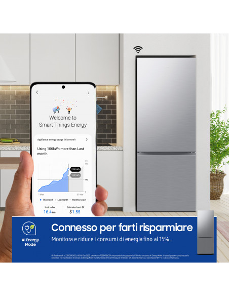 Samsung RB53DG706CS9 Libera installazione 538 L C Metallico, Acciaio inox