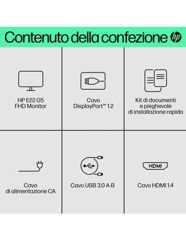 HP E-Series Monitor E22 G5 FHD