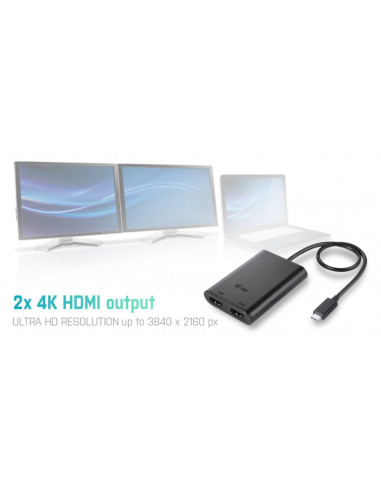 i-tec USB-C 3.1 Dual 4K HDMI Video Adapter