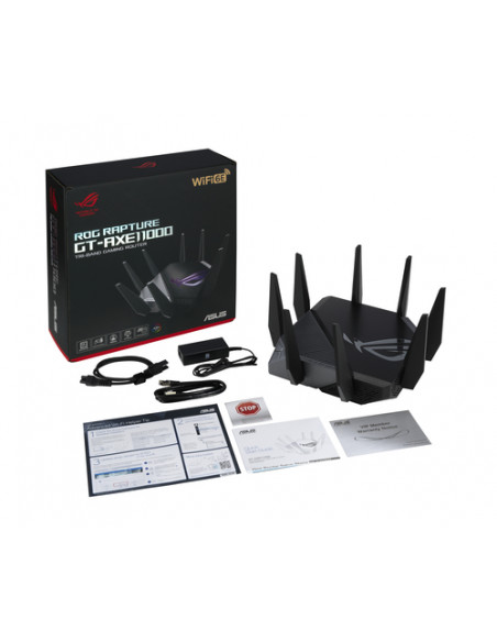 ASUS GT-AXE11000 router wireless Gigabit Ethernet Tri-band (2,4 GHz/5 GHz/6 GHz) Nero