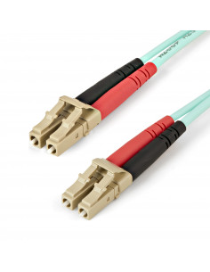 StarTech.com Cavo in fibra ottica multimodale da LC/UPC a LC/UPC OM4 da 1 m - Fibra LOMMF/VCSEL Zipcord da 50/125 µm, Reti 100G