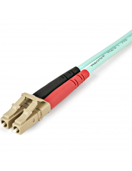 StarTech.com Cavo in fibra ottica multimodale da LC/UPC a LC/UPC OM4 da 1 m - Fibra LOMMF/VCSEL Zipcord da 50/125 µm, Reti 100G