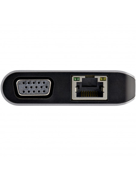 StarTech.com Adattatore multiporta USB C - Mini dock da viaggio USB-C con HDMI 4K o VGA 1080p - Hub USB 3.0 3x, SD, GbE, audio, 