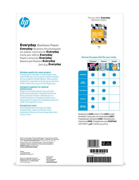 HP Carta lucida Everyday Business, 120 g/m2, A3 (297 x 420 mm), 150 fogli