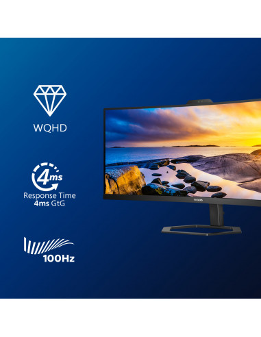 Philips 5000 series 34E1C5600HE/00 LED display 86,4 cm (34") 3440 x 1440 Pixel 4K Ultra HD Nero