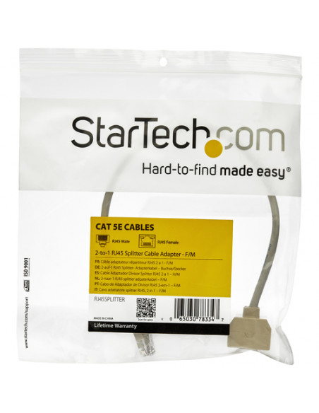 StarTech.com Cavo Adattatore sdoppiatore RJ45 2 a 1 - F/M