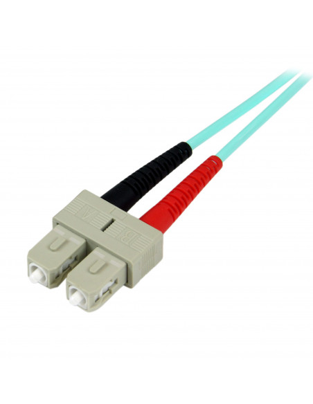 StarTech.com Cavo patch duplex LSZH fibra multimod. 50/125 2 m 10 Gb Aqua LC-SC