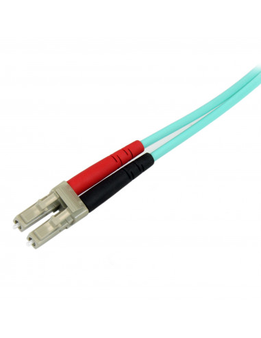 StarTech.com Cavo patch duplex LSZH fibra multimod. 50/125 2 m 10 Gb Aqua LC-SC