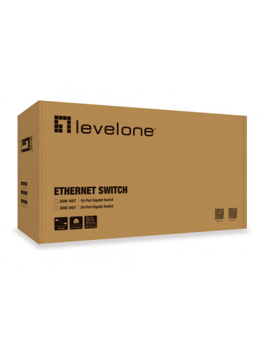 LevelOne GSW-2457 switch di rete Non gestito Gigabit Ethernet (10/100/1000) Nero