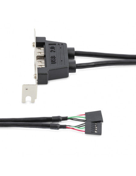 StarTech.com Adattatore piastra slot basso profilo 2 porte USB A femmina