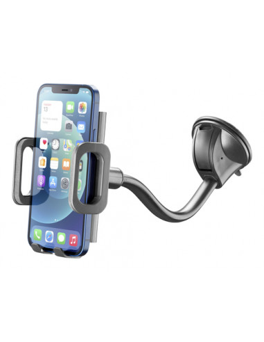 Cellularline Hug Flexi - Universal Supporto smartphone da auto con fissaggio a ventosa