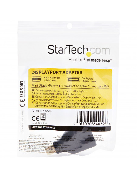 StarTech.com Adattatore Compatto da Mini DisplayPort a DisplayPort - Video UHD 4K x 2K - Convertitore Mini DP a DP - Adattatore 