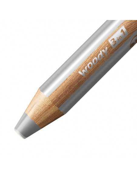 STABILO woody 3 in 1 Argento 1 pz