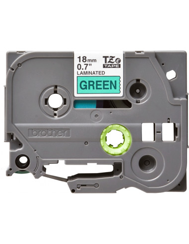 Brother TZE-741 nastro per etichettatrice Nero su verde TZ