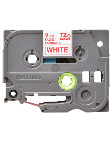 Brother TZE-222 nastro per etichettatrice Rosso su bianco