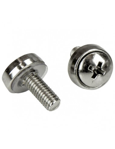 StarTech.com Confezione da 100 viti di fissaggio M5 e dadi ingabbiati per armadi server rack