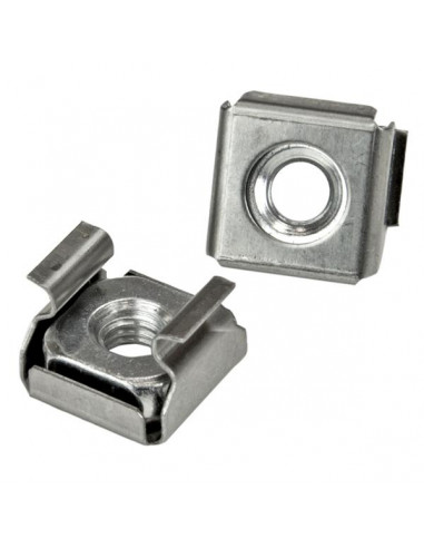 StarTech.com Confezione da 100 viti di fissaggio M5 e dadi ingabbiati per armadi server rack