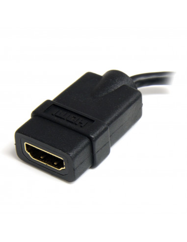 StarTech.com Cavo HDMI a micro HDMI ad alta velocita' - Cavo HDMI micro High Speed da 12cm - F/M - Nero