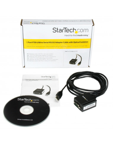 StarTech.com Cavo adattatore USB FTDI RS-232 a seriale 1 porta, isolamento ottico