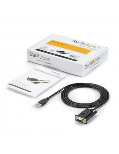StarTech.com Cavo adattatore seriale DCE 1 porta USB a RS232 DB9 null modem con FTDI