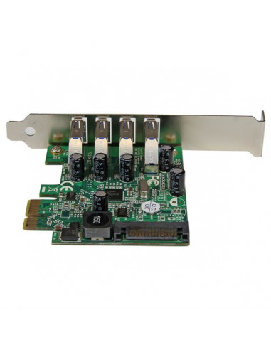 StarTech.com Adattatore scheda controller PCI Express PCIe SuperSpeed USB 3.0 a 4 porte con UASP - Alimentazione SATA