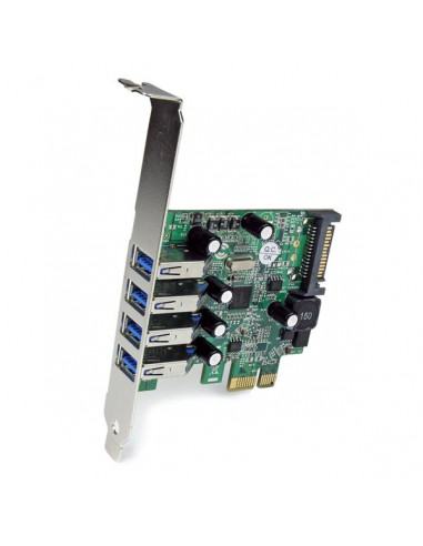 StarTech.com Adattatore scheda controller PCI Express PCIe SuperSpeed USB 3.0 a 4 porte con UASP - Alimentazione SATA