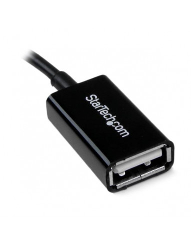 StarTech.com Cavo Adattatore micro USB a USB femmina OTG da viaggio 12cm M/F - Nero