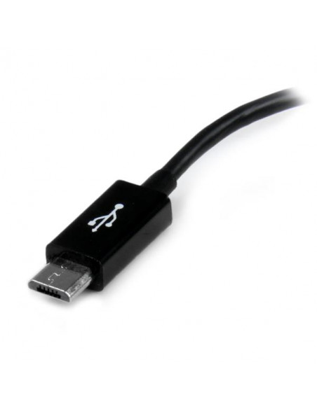 StarTech.com Cavo Adattatore micro USB a USB femmina OTG da viaggio 12cm M/F - Nero