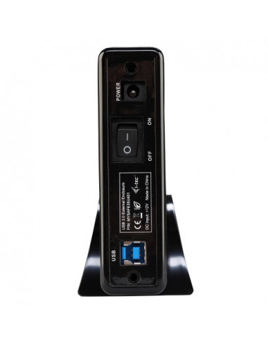i-tec MYSAFE35U401 contenitore di unità di archiviazione Custodia per Disco Rigido (HDD) Nero, Metallico 3.5"
