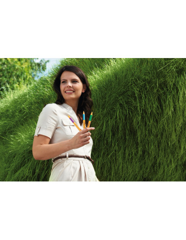 STABILO pointball Nero, Blu, Verde, Rosso Penna a sfera retrattile a clip 4 pz